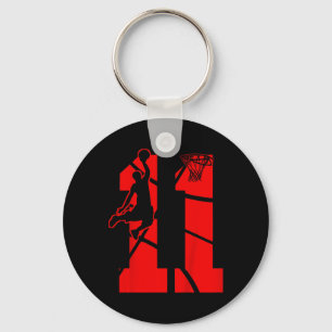 Kids 11 Year Old 11th Bysketbyll Birthday Partythe Key Ring