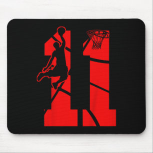 Kids 11 Year Old 11th Bysketbyll Birthday Partythe Mouse Pad