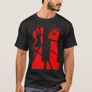 Kids 11 Year Old 11th Bysketbyll Birthday Partythe T-Shirt