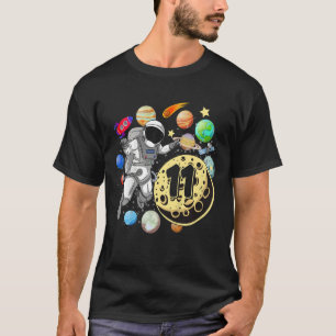 Kids 11 Years Old Birthday Boy Astronaut 11th Bir T-Shirt