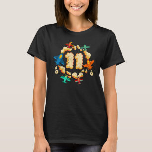 Kids 11th Birthday Aeroplanes Boys Girls 11 Years T-Shirt
