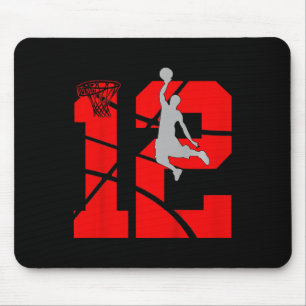 Kids 12 Year Old 12th Basketball Birthday PartyThe Mouse Pad