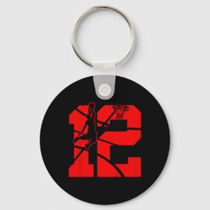 Kids 12 Year Old 12th Bysketbyll Birthday Partythe Key Ring