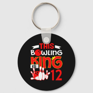 Kids 12th Birthday Graphic - This Bowling King Is Key Ring