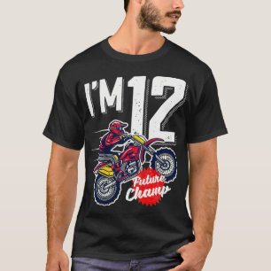 Kids 12th Birthday Motor Cross, Dirt Bike, Future T-Shirt