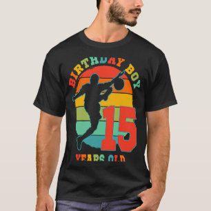Kids 15 Year Old Soccer Birthday Party Themed 15th T-Shirt