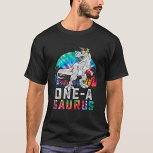 Kids 1 Year Old Boy Girl 1St Birthday Outfit T Rex T-Shirt