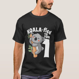 Kids 1 Year Old Koala Birthday Koalafied Girl Cute T-Shirt