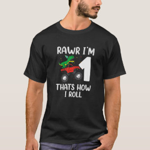 Kids 1 Year Old Rawr 1St Birthday Boy T Rex Toddle T-Shirt