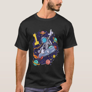 Kids 1 Year Old Space Shuttle Astronaut 1st Birthd T-Shirt
