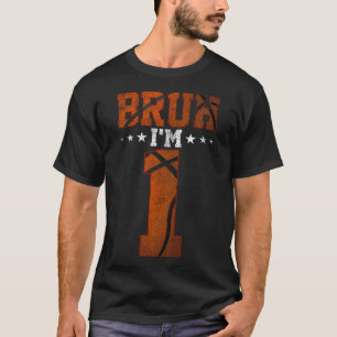 Kids 1St Birthday Basketball Bruh Im 1 Year Old Bi T-Shirt