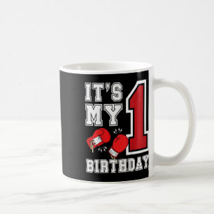 Kids 1st Birthday Boxing Boy 1 Year Old Boxer Bday Coffee Mug
