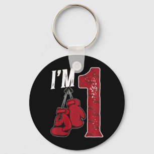 Kids 1st Birthday Boxing Boy One Year Old Boxer  Key Ring