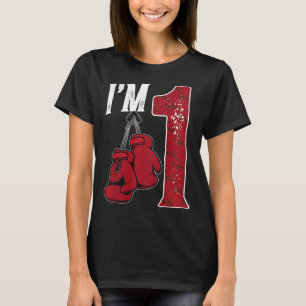 Kids 1st Birthday Boxing Boy One Year Old Boxer T-Shirt