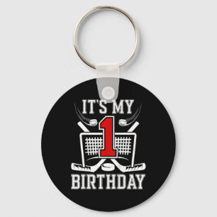 Kids 1st Birthday Ice Hockey Boy 1 Year Old Ice Ho Key Ring