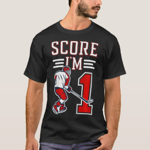 Kids 1st Birthday Ice Hockey Boy One Year Old Ice  T-Shirt