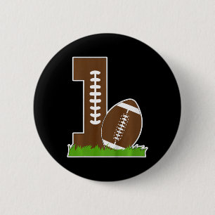 Kids 1st Birthday Party Football Boy One Year Old 6 Cm Round Badge