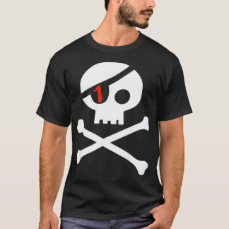 Kids 1st Birthday Pirate Skull and Crossbones  T-Shirt