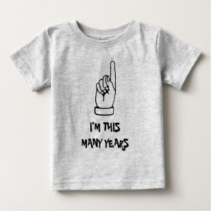 Kids 1st Birthday t shirt with one year old
