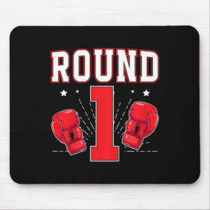 Kids 1st Boxing Birthday Party One Year Old Boxer Mouse Pad