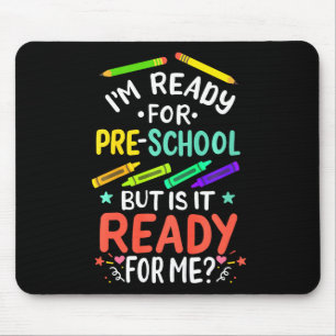 Kids 1st Day Of Preschool Pre-k First Day Of Schoo Mouse Pad