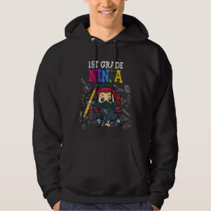 Kids 1st Grade Back To School Ninja Boys 1 Hoodie