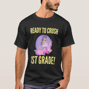 Kids 1st Grade Unicorn First Day Of School Girls M T-Shirt