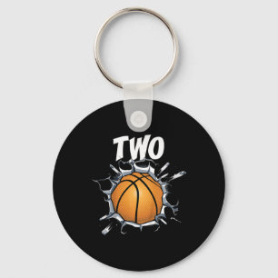 Kids 2 Year Old Basketball Birthday Party Theme 2n Key Ring