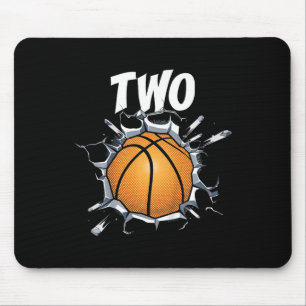 Kids 2 Year Old Basketball Birthday Party Theme 2n Mouse Pad