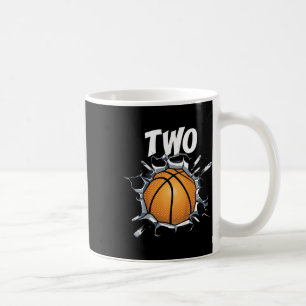 Kids 2 Year Old Bysketbyll Birthday Party Theme 2n Coffee Mug