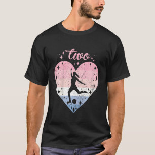 Kids 2 Year Old Cute Soccer Birthday Girl 2nd B da T-Shirt