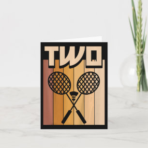 Kids 2 Year Old Dminton Birthday Boy 2nd Birthday Card