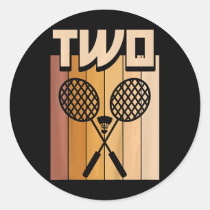 Kids 2 Year Old Dminton Birthday Boy 2nd Birthday Classic Round Sticker