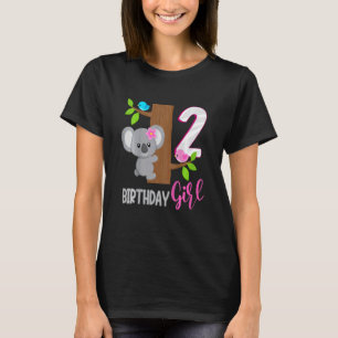 Kids 2 Year Old Koala Birthday Koalafied Girl 2nd  T-Shirt