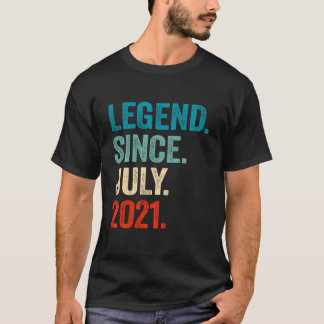 Kids 2 Year Old Legend Since July 2021 2nd Birthd T-Shirt