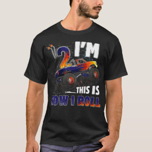 Kids 2 year old monster truck birthday boy 2nd Tru T-Shirt