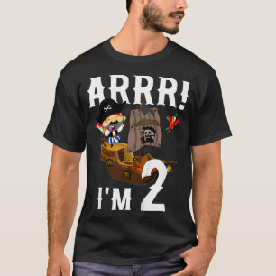 Kids 2 Year Old Pirate Birthday Party ARR 2nd Pira T-Shirt