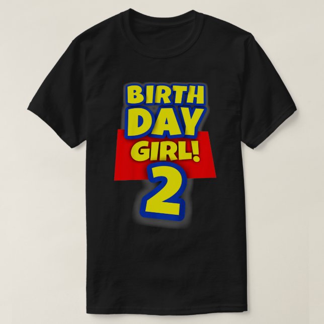 Kids 2 Year Old Toy Birthday Girl Gift  T-Shirt (Design Front)