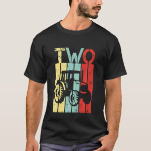 Kids 2 Year Old Tractor Second Birthday 2nd Birthd T-Shirt