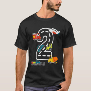 Kids 2 Year Old Transportation Birthday Car Train T-Shirt
