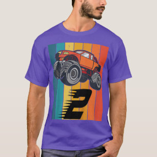 Kids 2 years monster truck boy car birthday T-Shirt