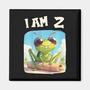 Kids 2 Years Old 2 Birthday Crickets Boy Girl Cric Magnet