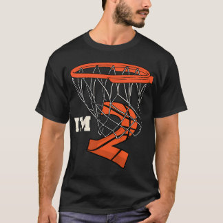 Kids 2Nd Birthday Basketball For Boy  Girl 2 Years T-Shirt