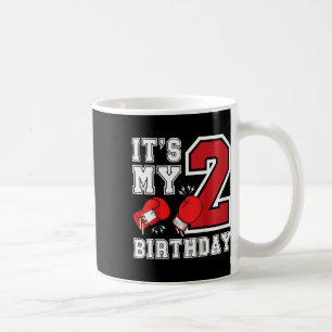 Kids 2nd Birthday Boxing Boy 2 Year Old Boxer Bday Coffee Mug