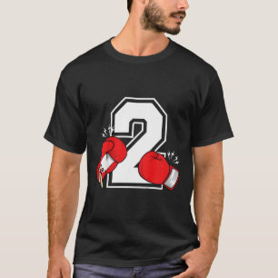 Kids 2nd Birthday Boxing Boy 2 Year Old Boxer Bday T-Shirt
