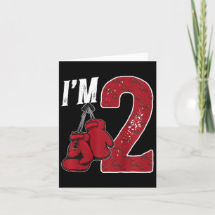 Kids 2nd Birthday Boxing Boy Two Year Old Boxer Card