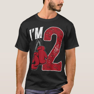 Kids 2nd Birthday Boxing Boy Two Year Old Boxer  T-Shirt