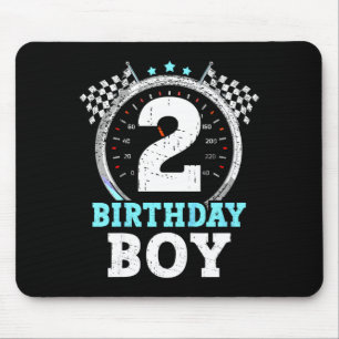 Kids 2nd birthday boy 2 second race car birthday mouse pad