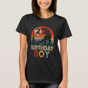 Kids 2nd Birthday Boy Rex Dinosaur 2 Year Old Birt T-Shirt