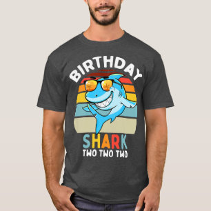 Kids 2nd Birthday Boy Shark 2 Year Old Boys Matchi T-Shirt
